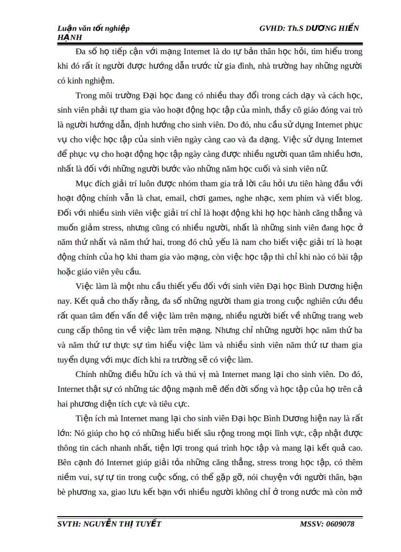 image for page TÌM HIỂU NHU CẦU SỬ DỤNG INTERNET CỦA SINH VIÊN HIỆN NAY Trường hợp nghiên cứu Sinh viên Trường Đại Học Bình Dương