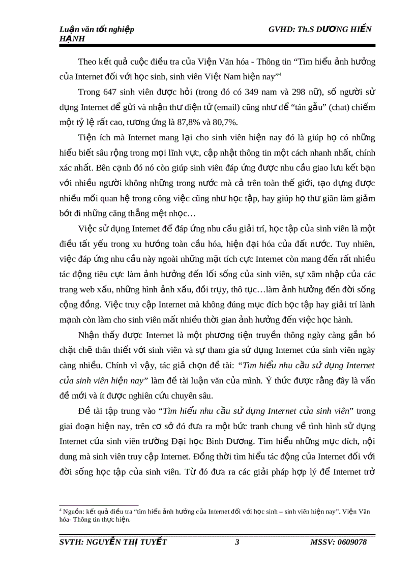 image for page TÌM HIỂU NHU CẦU SỬ DỤNG INTERNET CỦA SINH VIÊN HIỆN NAY Trường hợp nghiên cứu Sinh viên Trường Đại Học Bình Dương