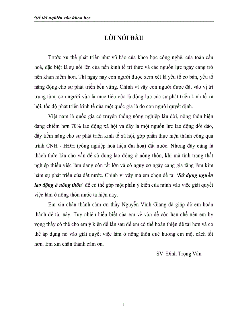 image for page Nguồn lao động và sử dụng nguồn lao động ở nông thôn