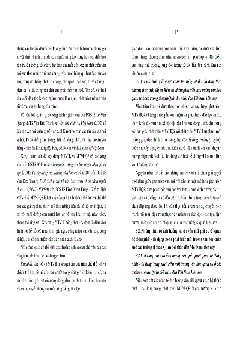 image for page Quan hệ thống nhất đa dạng trong phát triển môi trường văn hoá quân sự ở các trường sĩ quan Quân đội nhân dân Việt Nam hiện nay