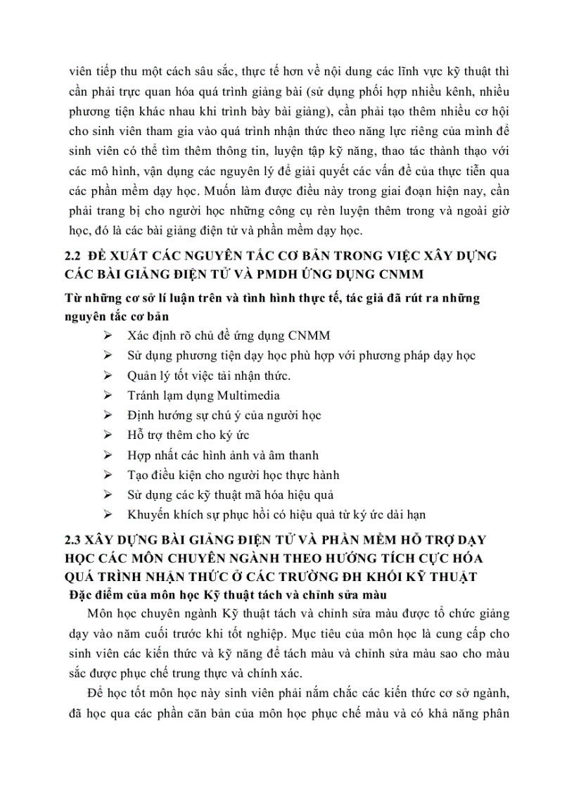 image for page Ứng dụng công nghệ multimedia để xây dựng bài giảng điện tử và phần mềm hỗ trợ dạy học chuyên ngành theo hướng tích cực hoá quá trình nhận thức của sinh viên ở các trường đại học khối k