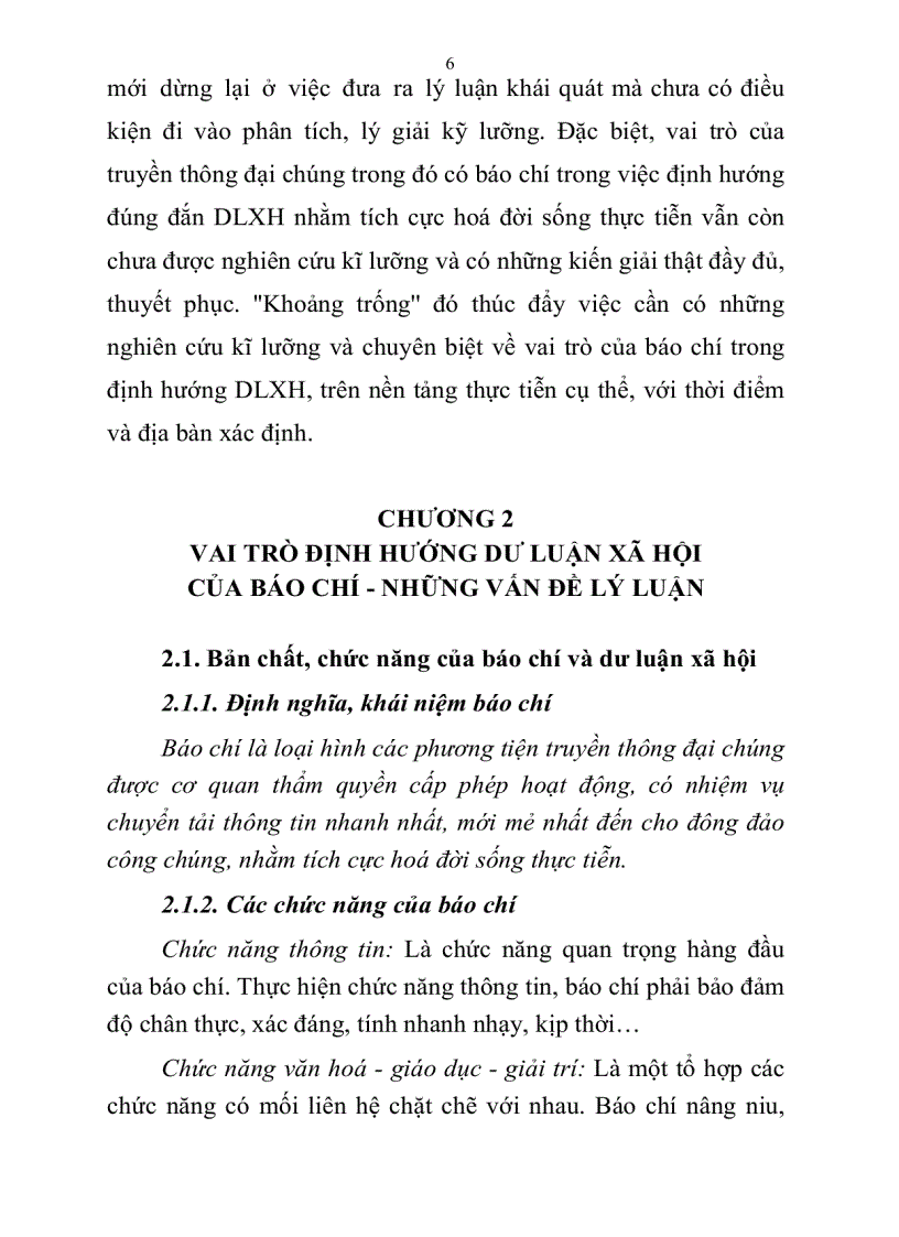 image for page Vai trò báo chí trong định hướng dư luận xã hội