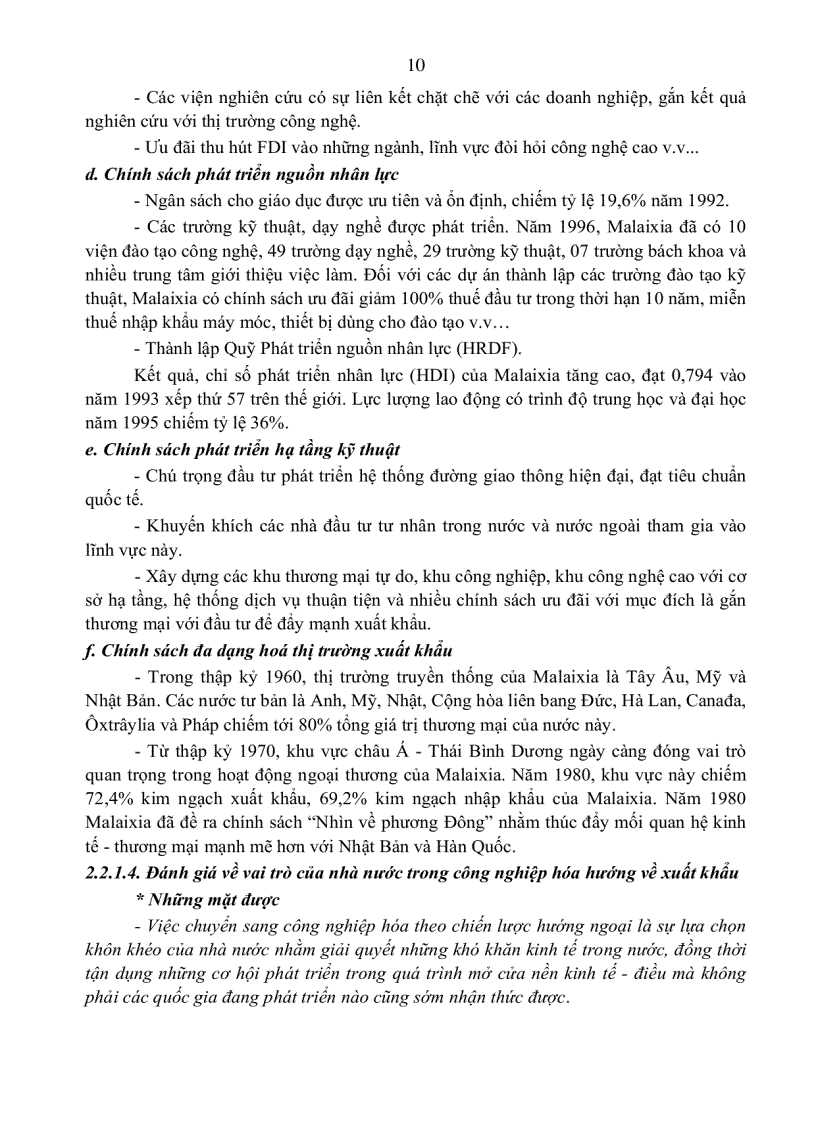 image for page Vai trò của nhà nước trong quá trình công nghiệp hoá hướng về xuất khẩu của Malaixia kinh nghiệm và khả năng vận dụng vào Việt Nam