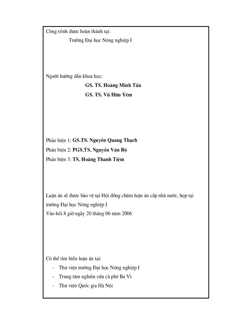 image for page Ảnh hưởng của N P K đến sinh trưởng phát triển và năng suất cà phê chè catimor trên đất đỏ bazan ở Hướng Hoá Quảng Trị