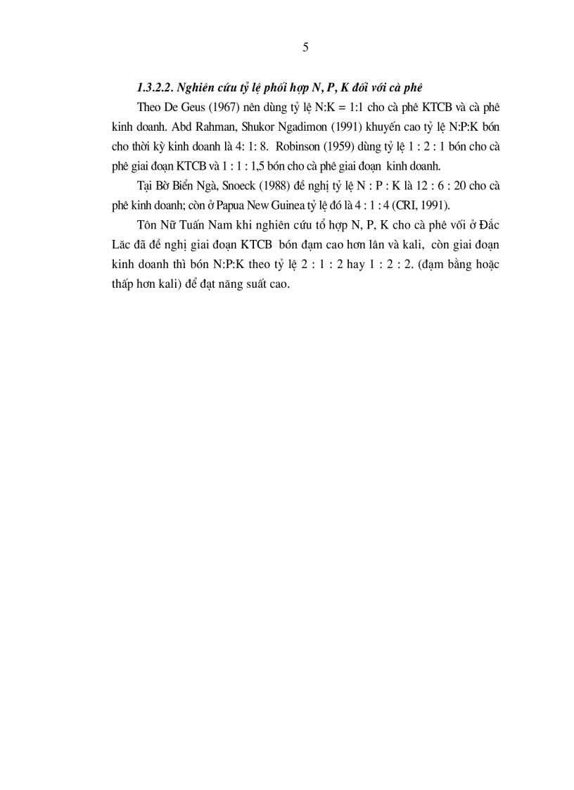 image for page Ảnh hưởng của N P K đến sinh trưởng phát triển và năng suất cà phê chè catimor trên đất đỏ bazan ở Hướng Hoá Quảng Trị
