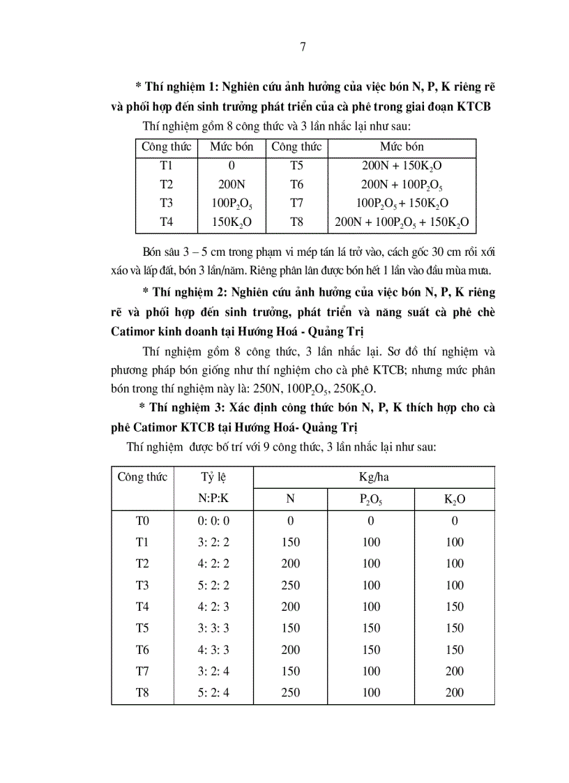 image for page Ảnh hưởng của N P K đến sinh trưởng phát triển và năng suất cà phê chè catimor trên đất đỏ bazan ở Hướng Hoá Quảng Trị