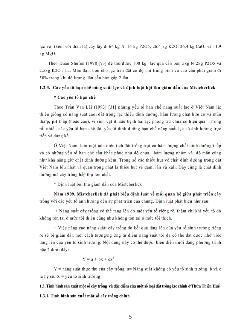 image for page Nghiên cứu cơ sở khoa học của việc bón phân cân đối cho lạc trên hai loại đất trồng lạc chính ở Thừa Thiên Huế