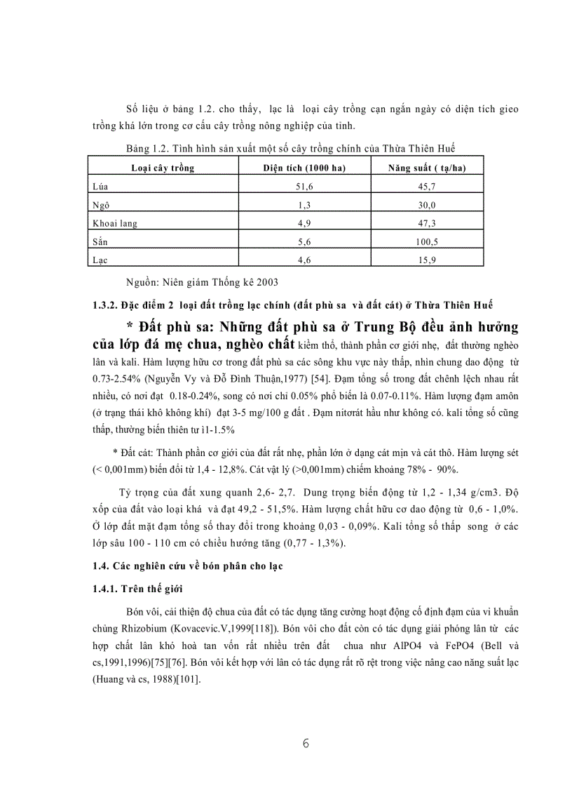 image for page Nghiên cứu cơ sở khoa học của việc bón phân cân đối cho lạc trên hai loại đất trồng lạc chính ở Thừa Thiên Huế