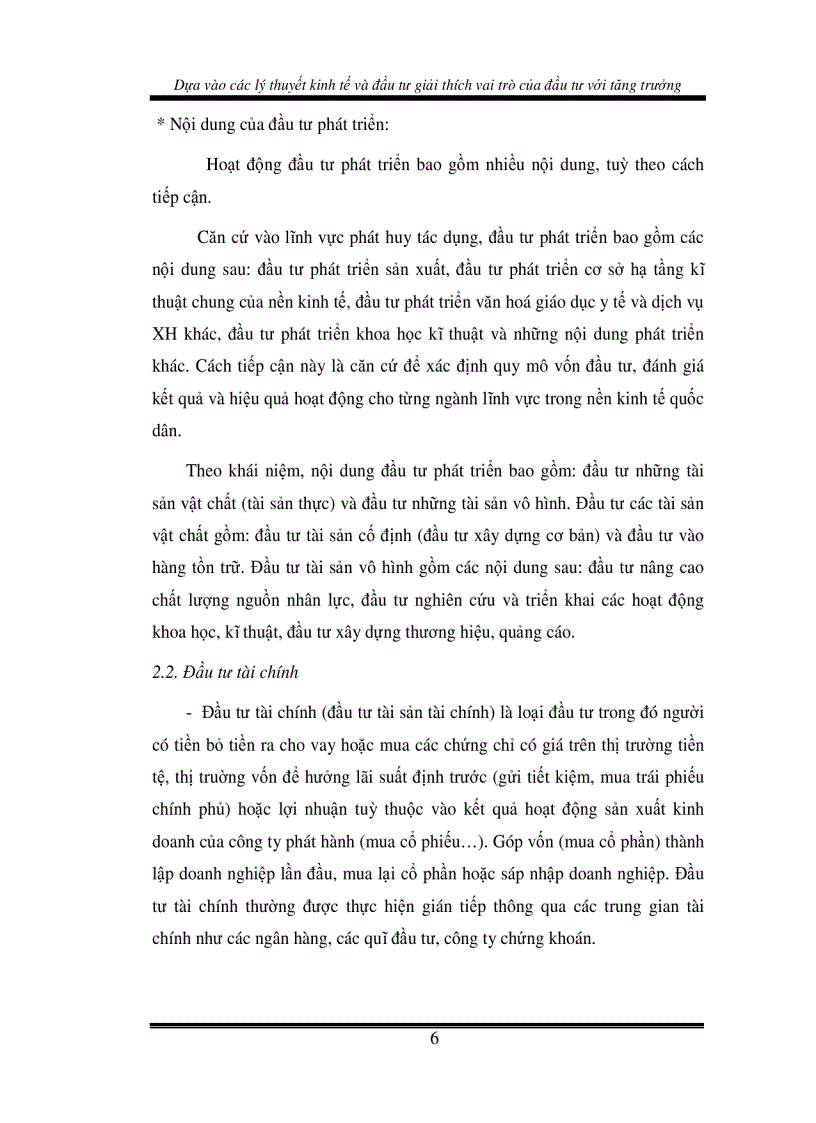 image for page Dựa vào các lý thuyết kinh tế và đầu tư giải thích vai trò của đầu tư đối với tăng trưởng