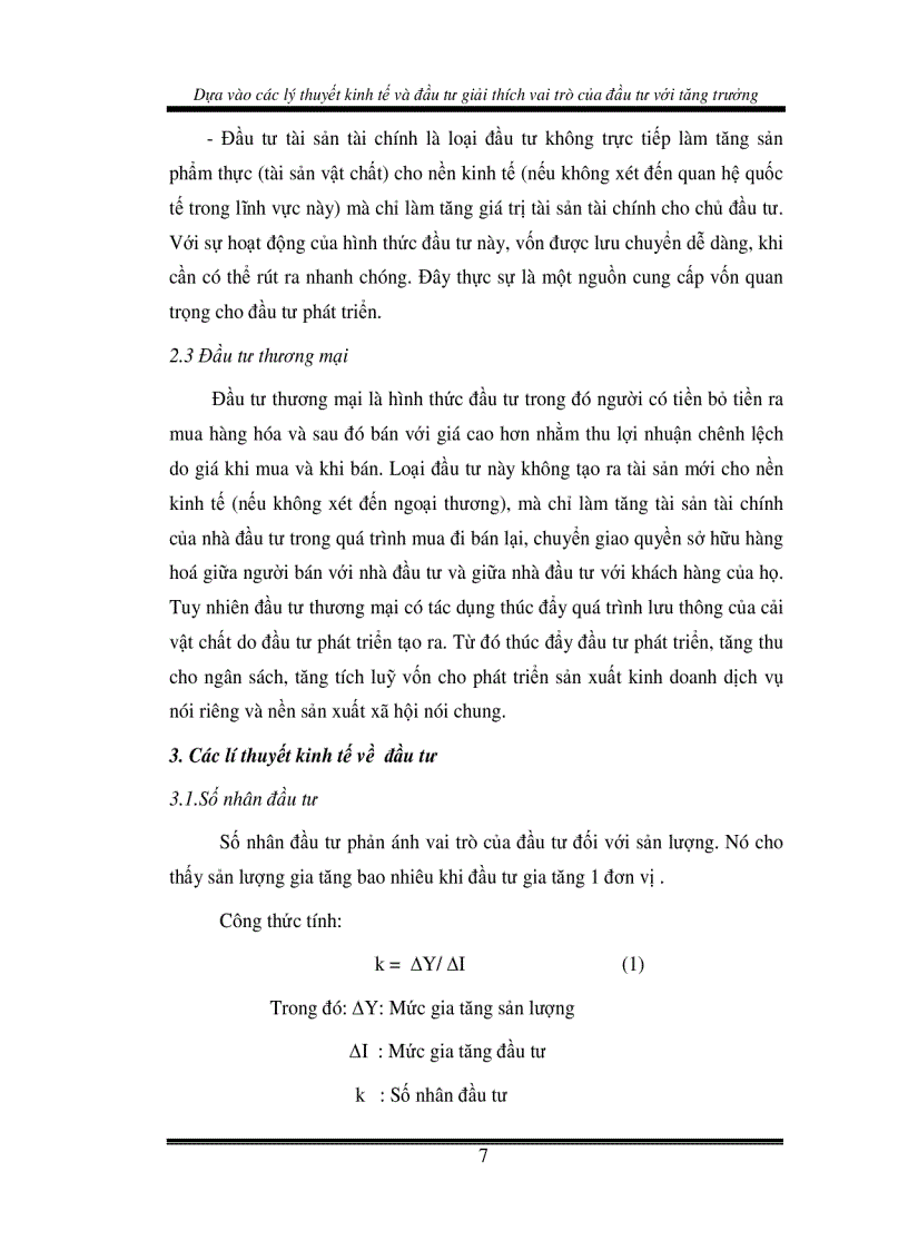 image for page Dựa vào các lý thuyết kinh tế và đầu tư giải thích vai trò của đầu tư đối với tăng trưởng