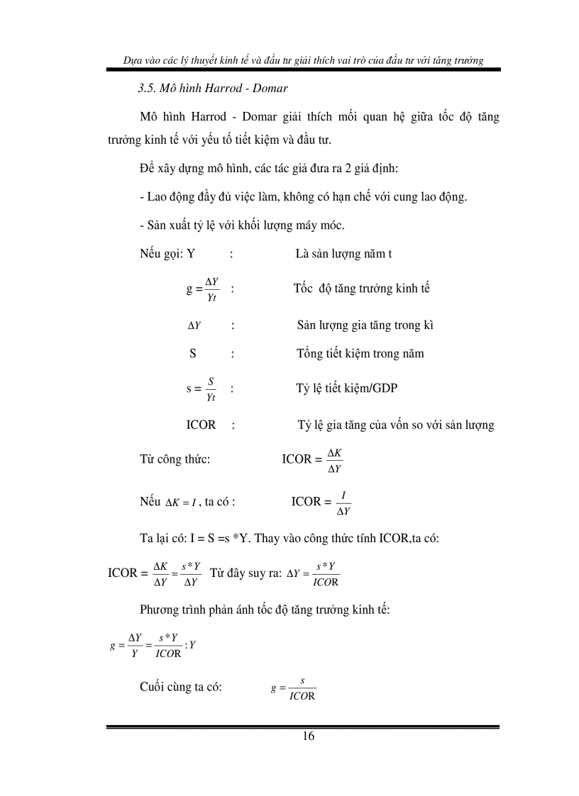 image for page Dựa vào các lý thuyết kinh tế và đầu tư giải thích vai trò của đầu tư đối với tăng trưởng