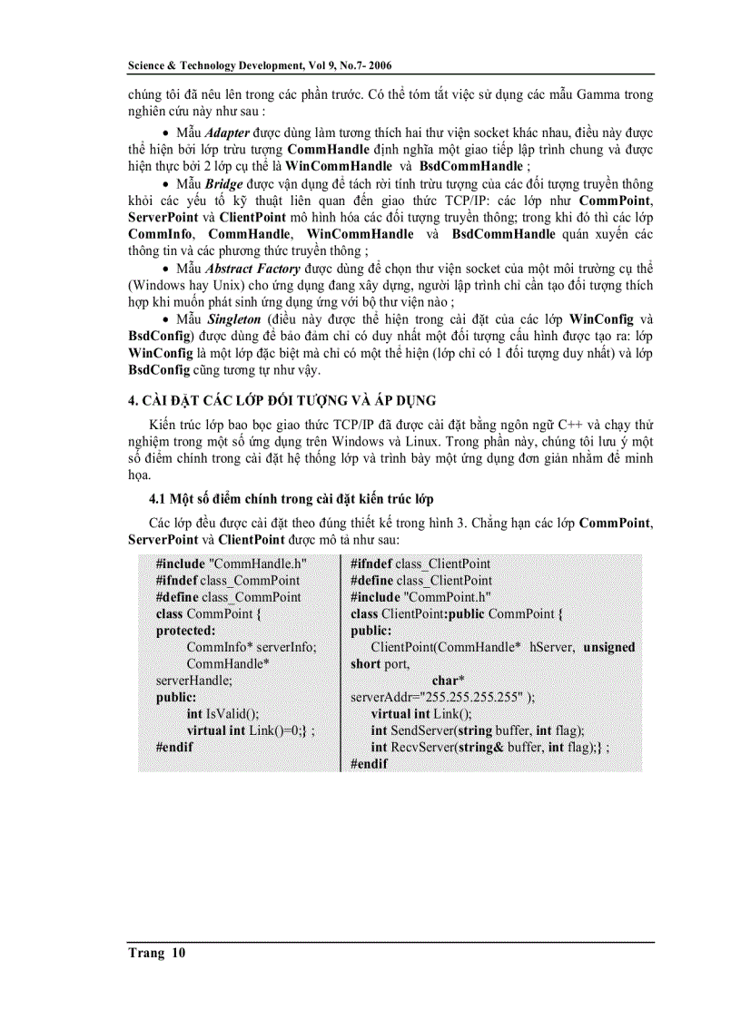 image for page Áp dụng mẫu thiết kế hướng đối tượng trong xây dựng các ứng dụng mạng theo giao thức TCP IP