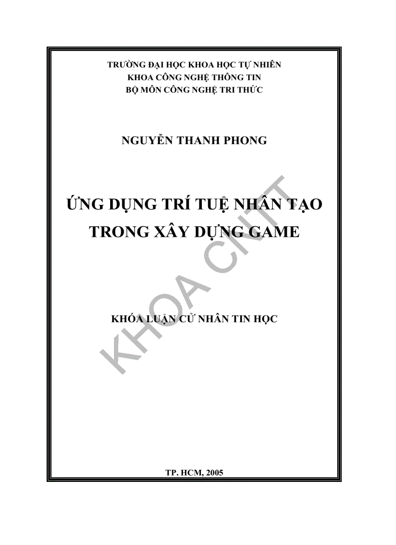 image for page Ứng dụng trí tuệ nhân tạo trong xây dựng Game