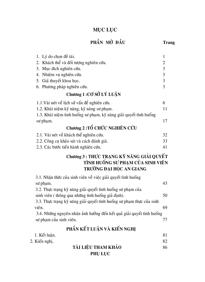 image for page Thực trạng kỹ năng giải quyết tình huống sư phạm của sinh viên