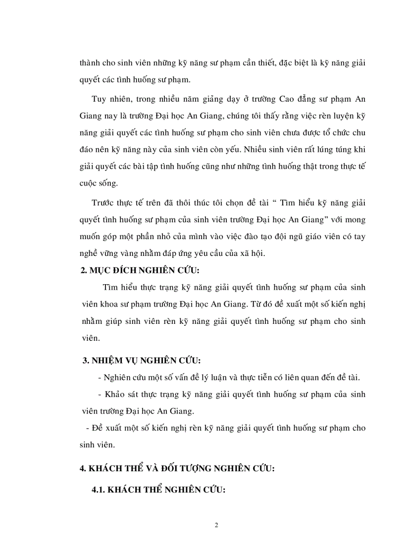 image for page Thực trạng kỹ năng giải quyết tình huống sư phạm của sinh viên