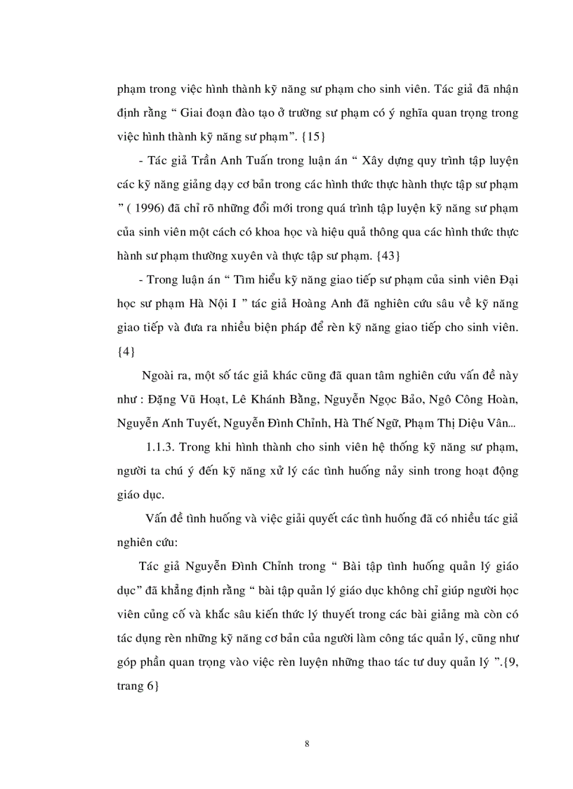 image for page Thực trạng kỹ năng giải quyết tình huống sư phạm của sinh viên