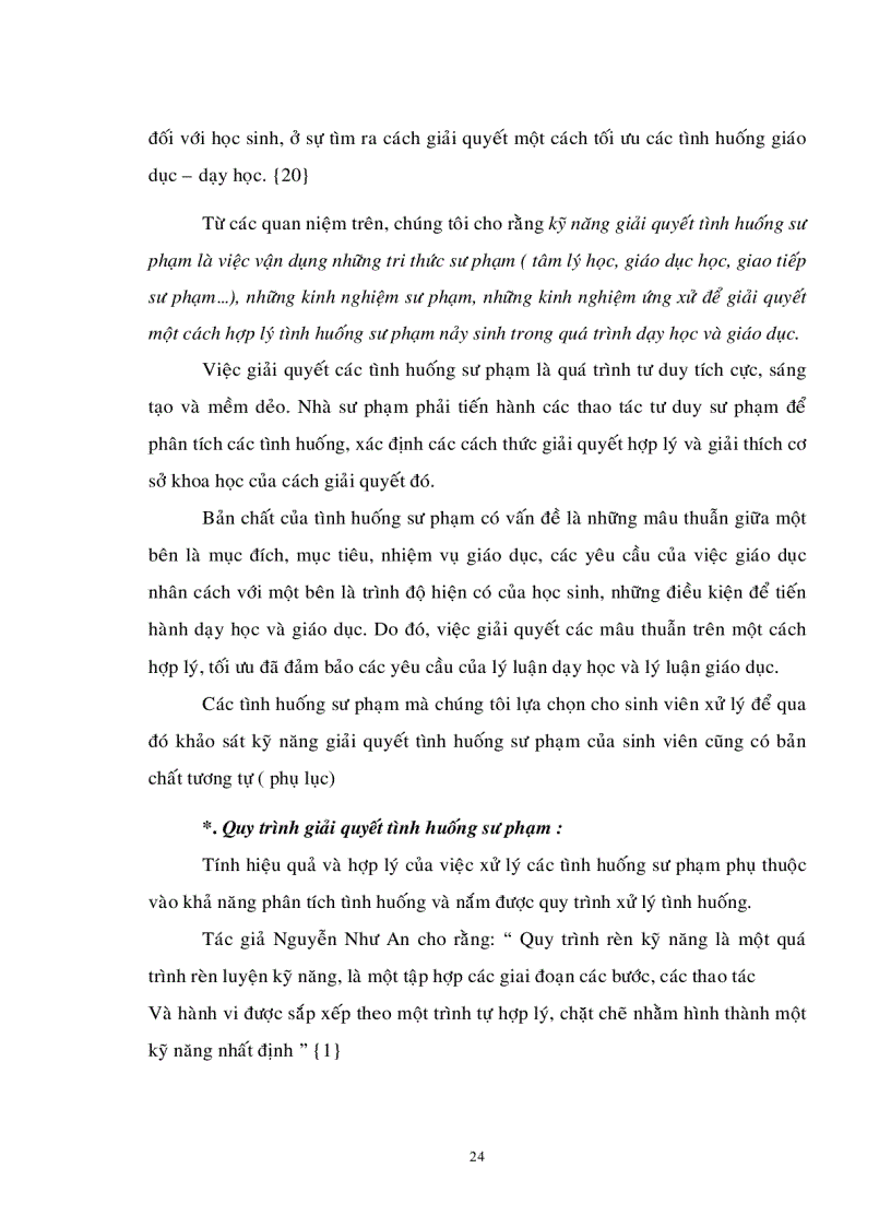 image for page Thực trạng kỹ năng giải quyết tình huống sư phạm của sinh viên