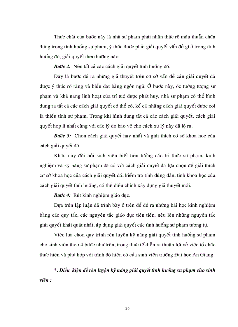 image for page Thực trạng kỹ năng giải quyết tình huống sư phạm của sinh viên