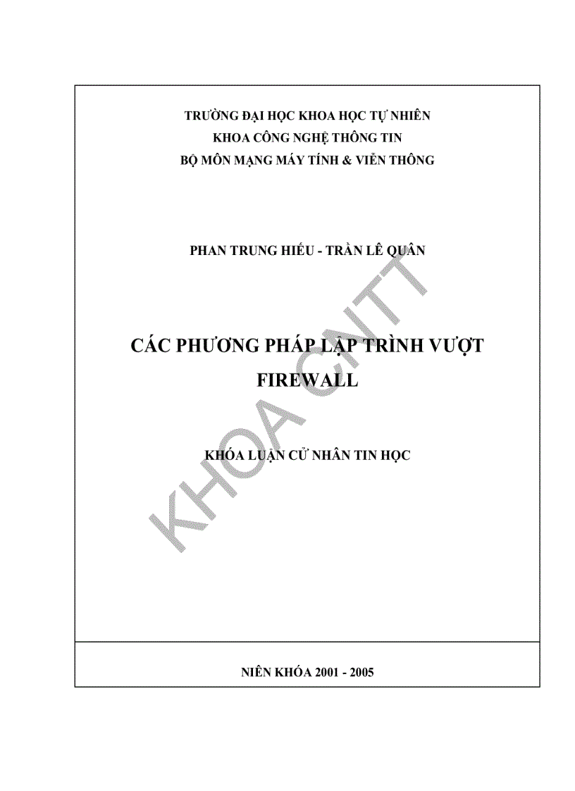image for page Các phương pháp lập trình vượt FireWall