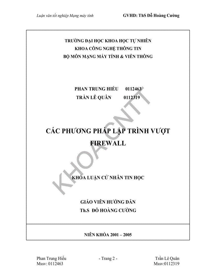 image for page Các phương pháp lập trình vượt FireWall