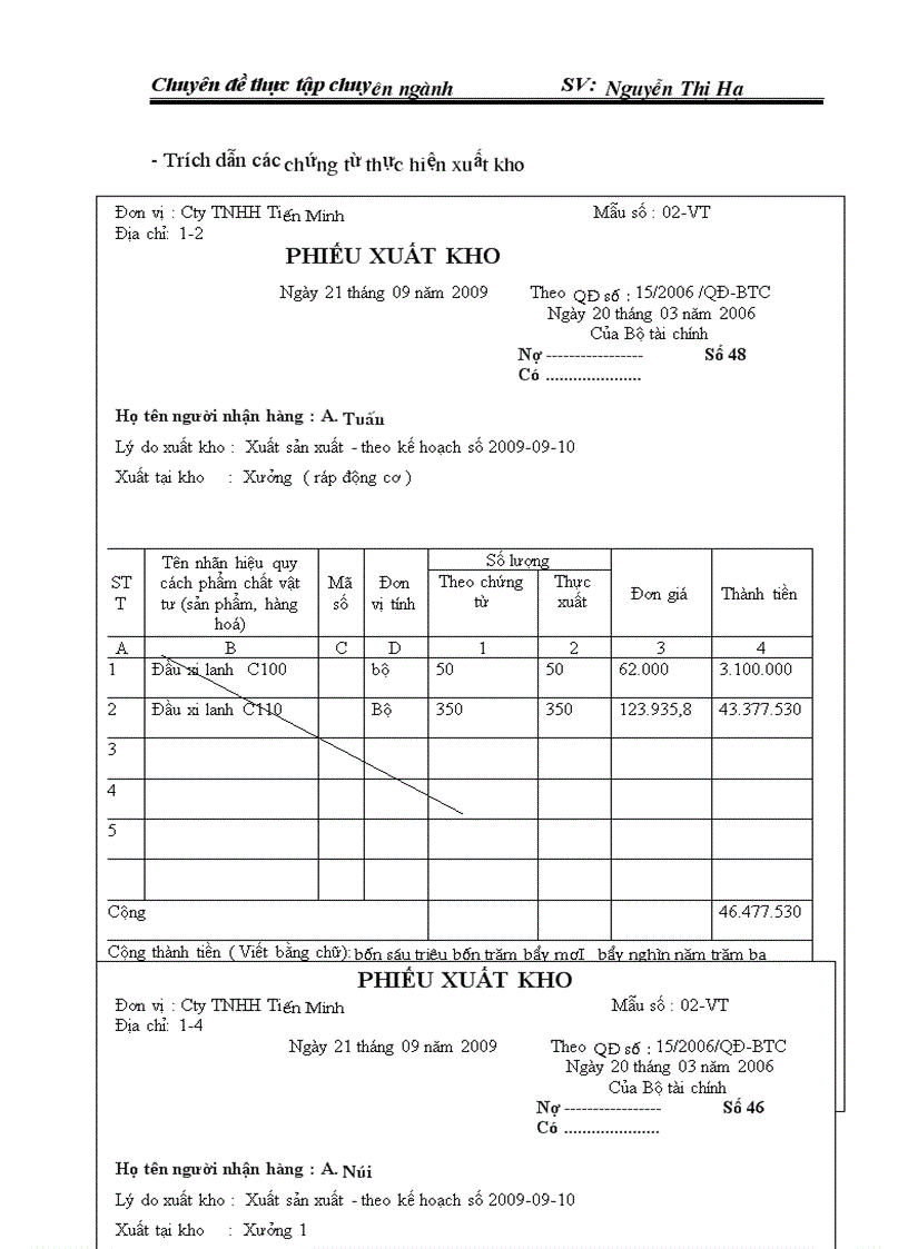 image for page Kế toán nguyên vật liệu tại Cụng ty TNHH SX TM Một thành viên Tiến Minh