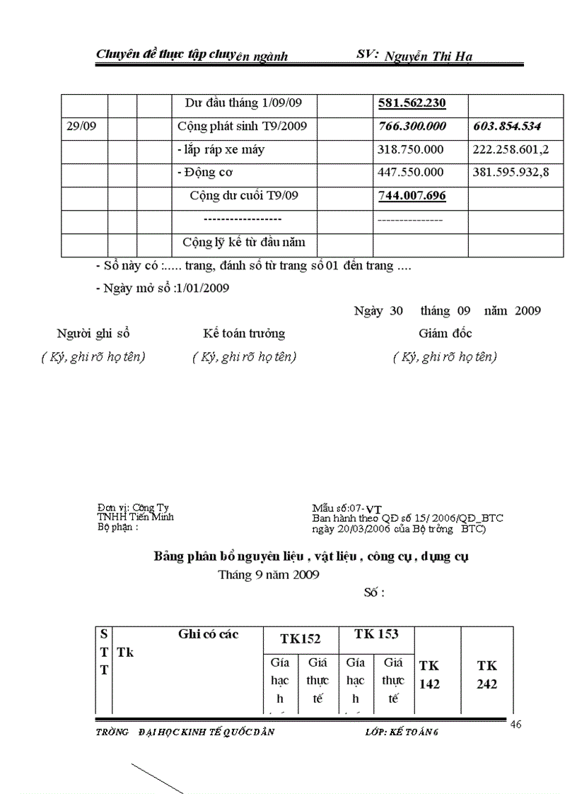 image for page Kế toán nguyên vật liệu tại Cụng ty TNHH SX TM Một thành viên Tiến Minh