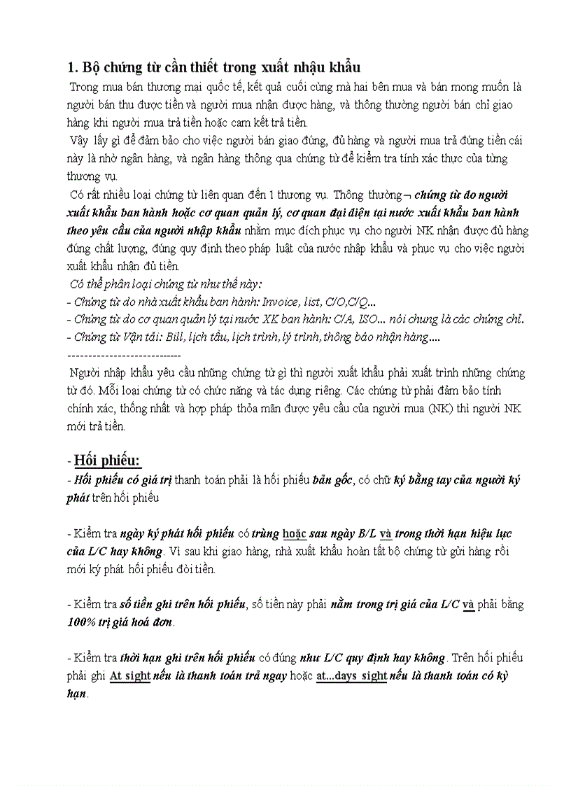 image for page Bộ chứng từ cần thiết trong xuất nhập khẩu