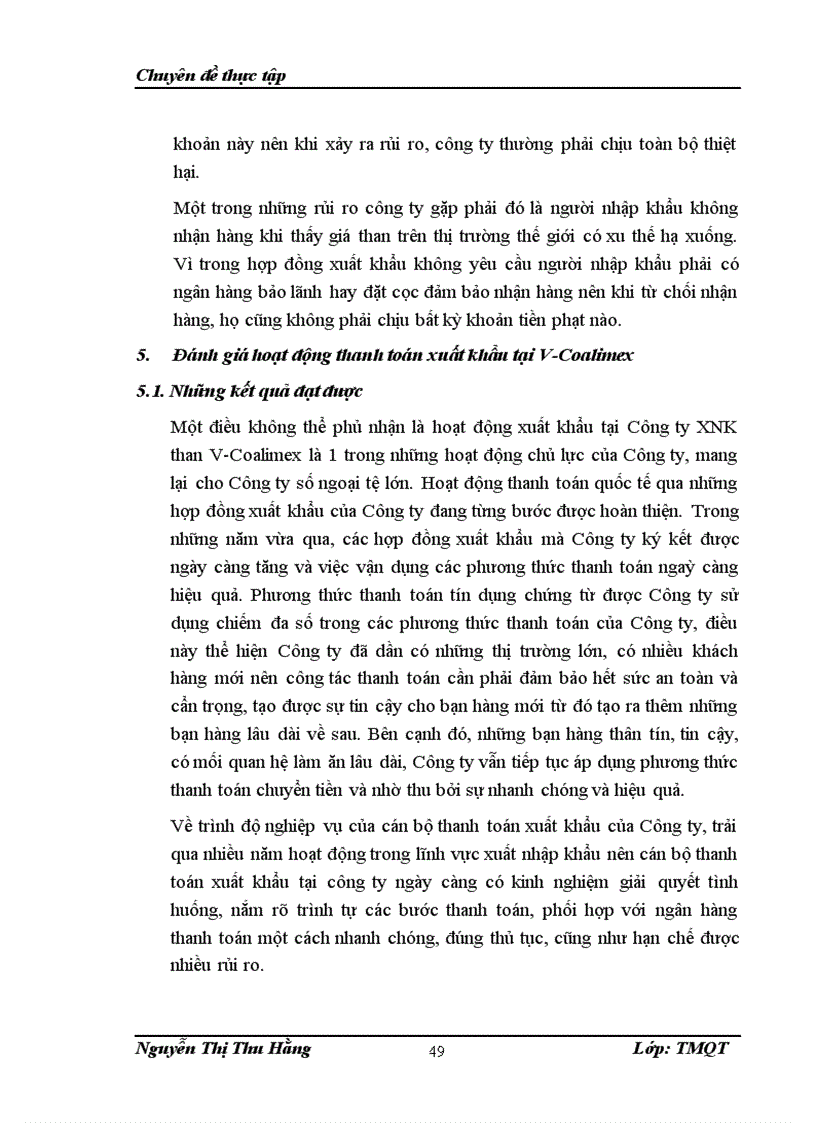 image for page Hoàn thiện hoạt động thanh toán xuất khẩu tại V Coalimex