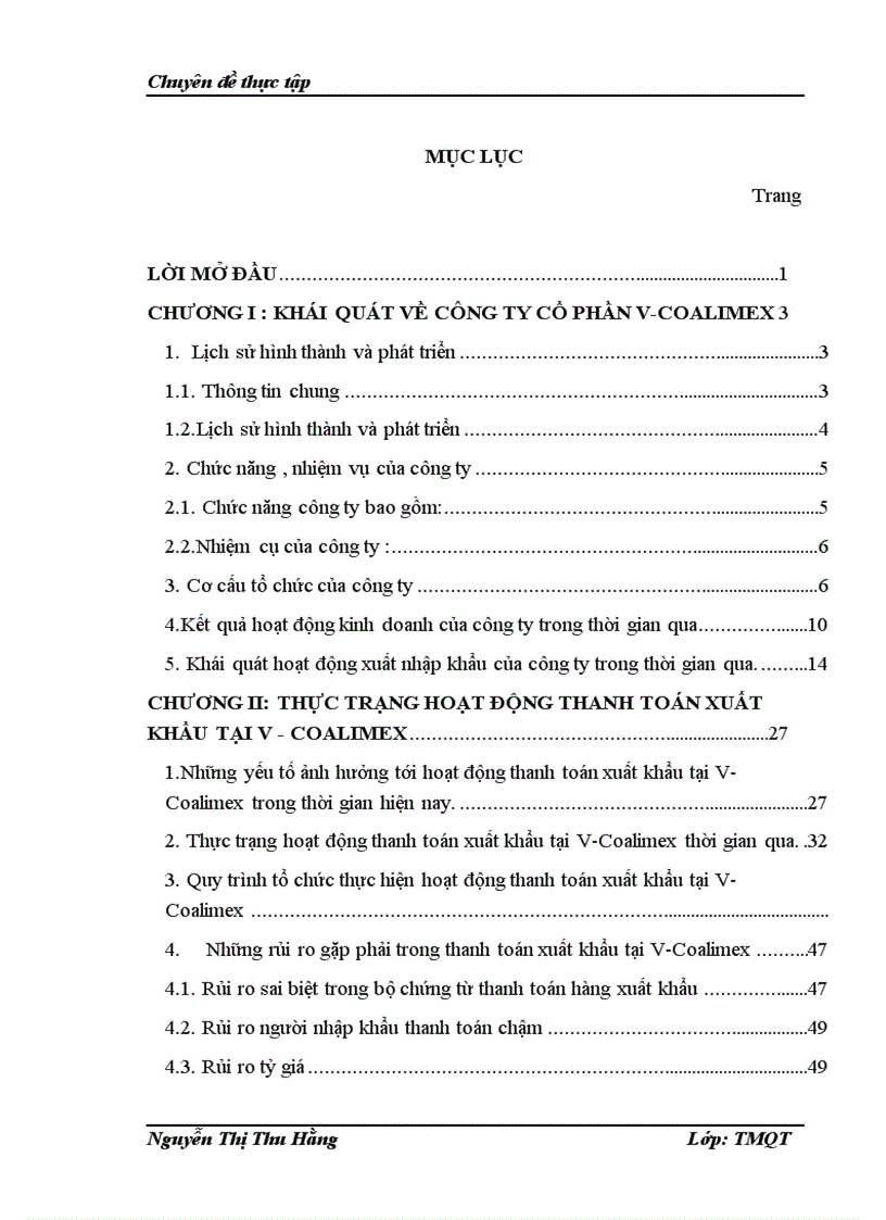 image for page Hoàn thiện hoạt động thanh toán xuất khẩu tại V Coalimex