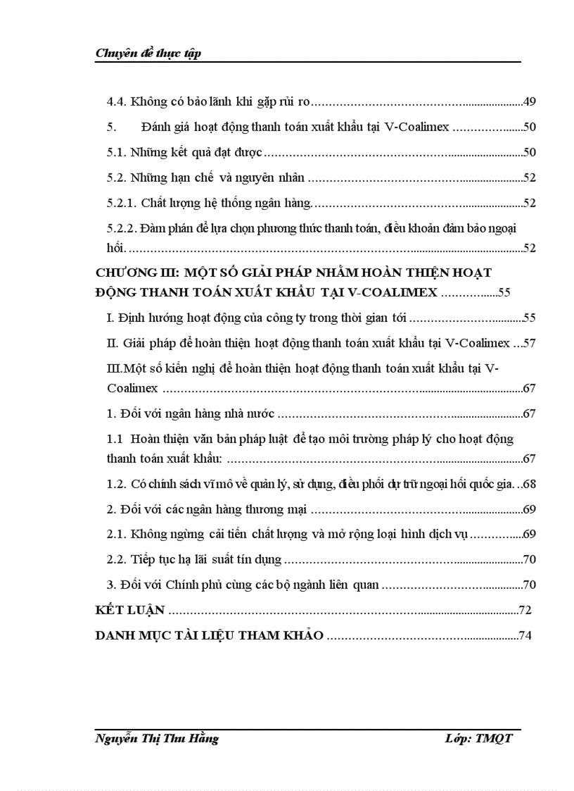 image for page Hoàn thiện hoạt động thanh toán xuất khẩu tại V Coalimex