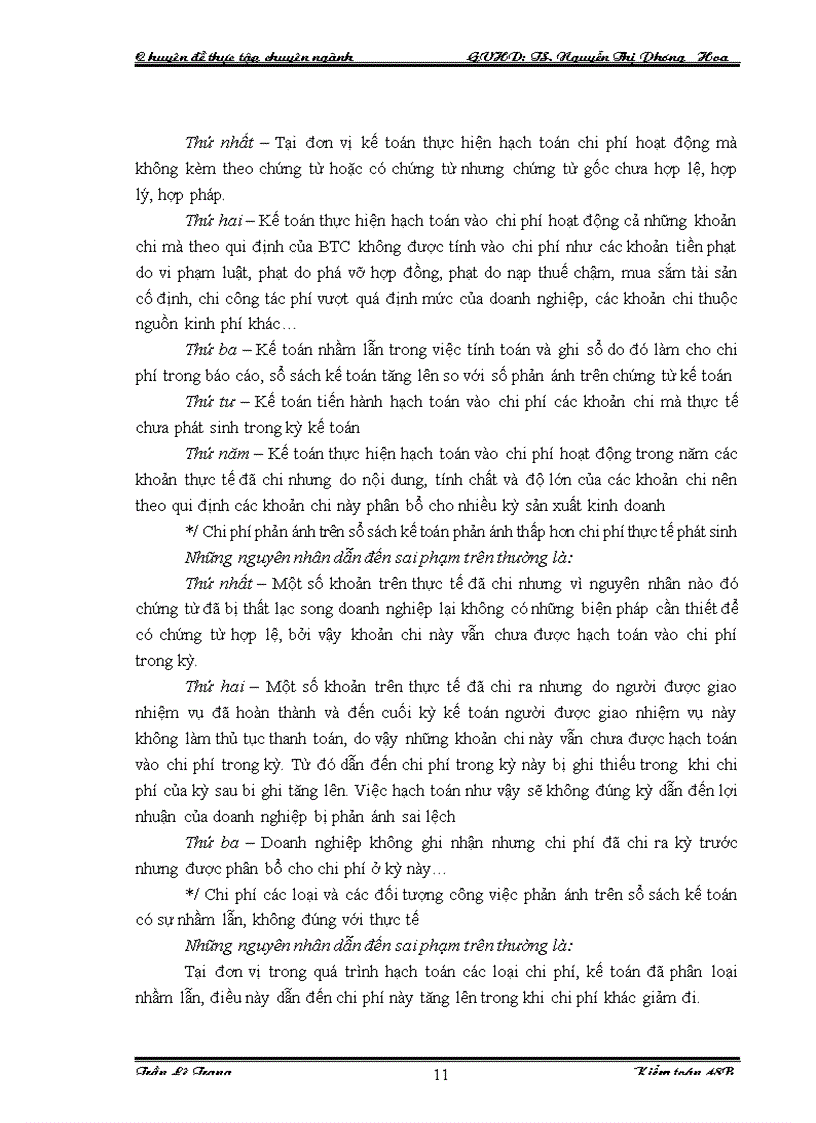 image for page Quy trình kiểm toán khoản mục chi phí hoạt động trong kiểm toán Báo cáo tài chính do Công ty TNHH kiểm toán PKF Việt Nam thực hiện