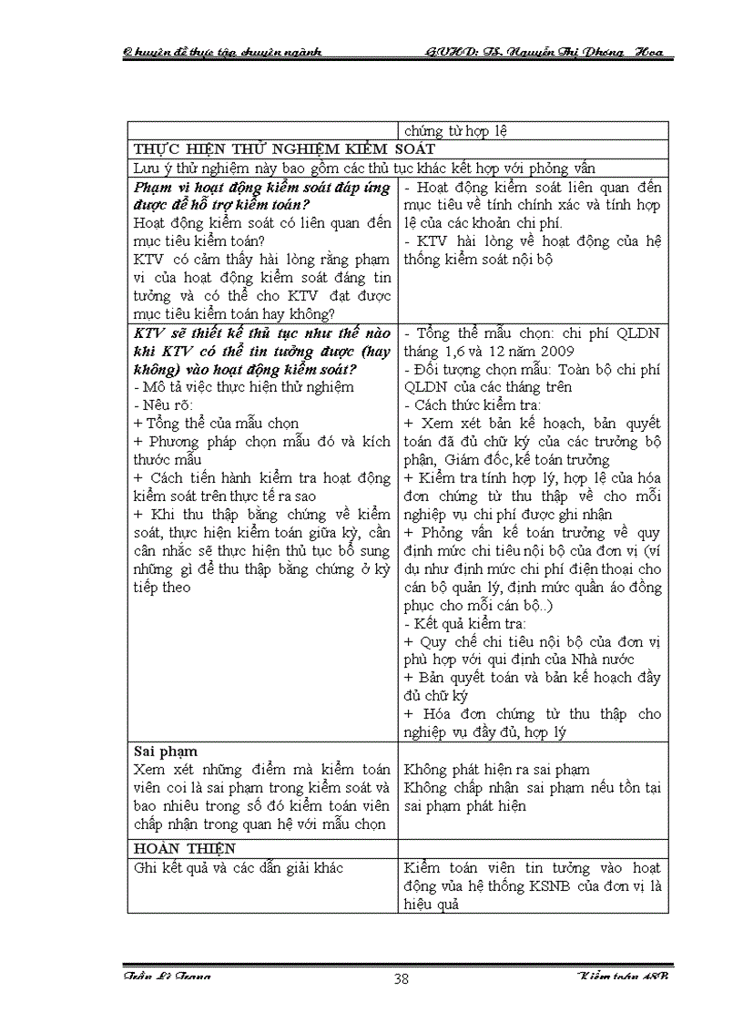image for page Quy trình kiểm toán khoản mục chi phí hoạt động trong kiểm toán Báo cáo tài chính do Công ty TNHH kiểm toán PKF Việt Nam thực hiện