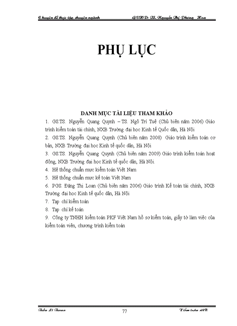 image for page Quy trình kiểm toán khoản mục chi phí hoạt động trong kiểm toán Báo cáo tài chính do Công ty TNHH kiểm toán PKF Việt Nam thực hiện