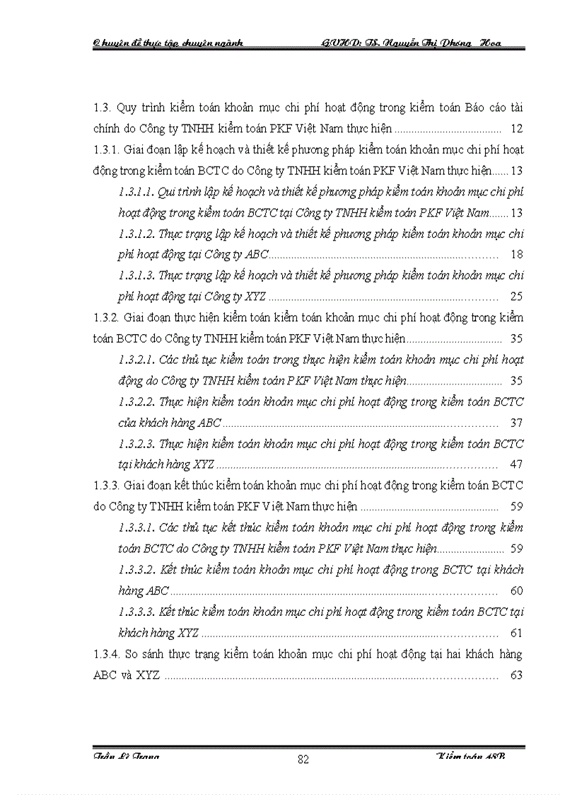 image for page Quy trình kiểm toán khoản mục chi phí hoạt động trong kiểm toán Báo cáo tài chính do Công ty TNHH kiểm toán PKF Việt Nam thực hiện
