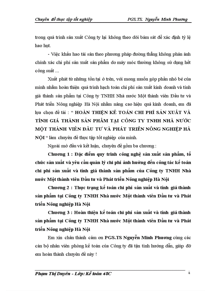 image for page Ổchức kế toán chi phí sản xuất và tính giá thành sản phẩm của công ty tnhh nhà nước một thành viên đầu tư và phát triển nông nghiệp hà nội