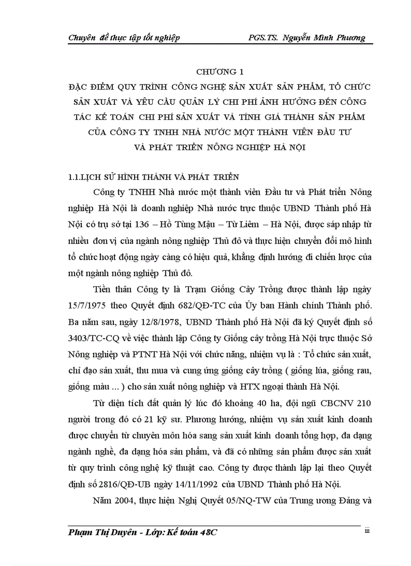 image for page Ổchức kế toán chi phí sản xuất và tính giá thành sản phẩm của công ty tnhh nhà nước một thành viên đầu tư và phát triển nông nghiệp hà nội