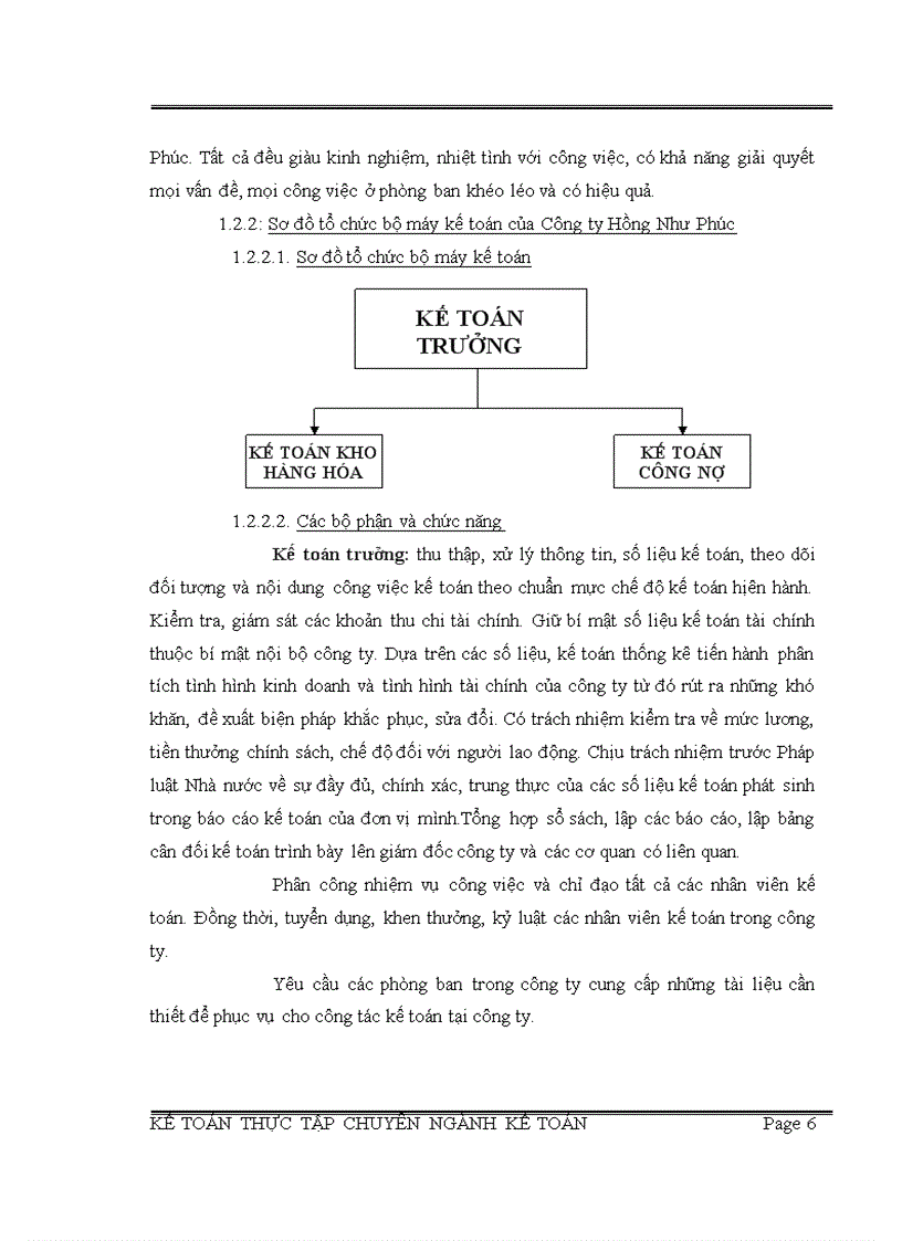 image for page Báo cáo thực tập chuyên ngành Kế Toán tại công ty TNHH TM DV Hồng Như Phúc