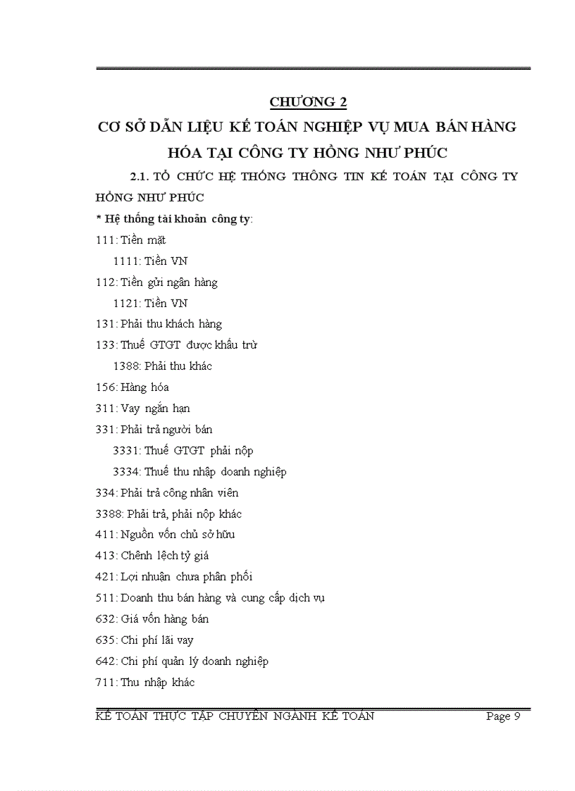 image for page Báo cáo thực tập chuyên ngành Kế Toán tại công ty TNHH TM DV Hồng Như Phúc