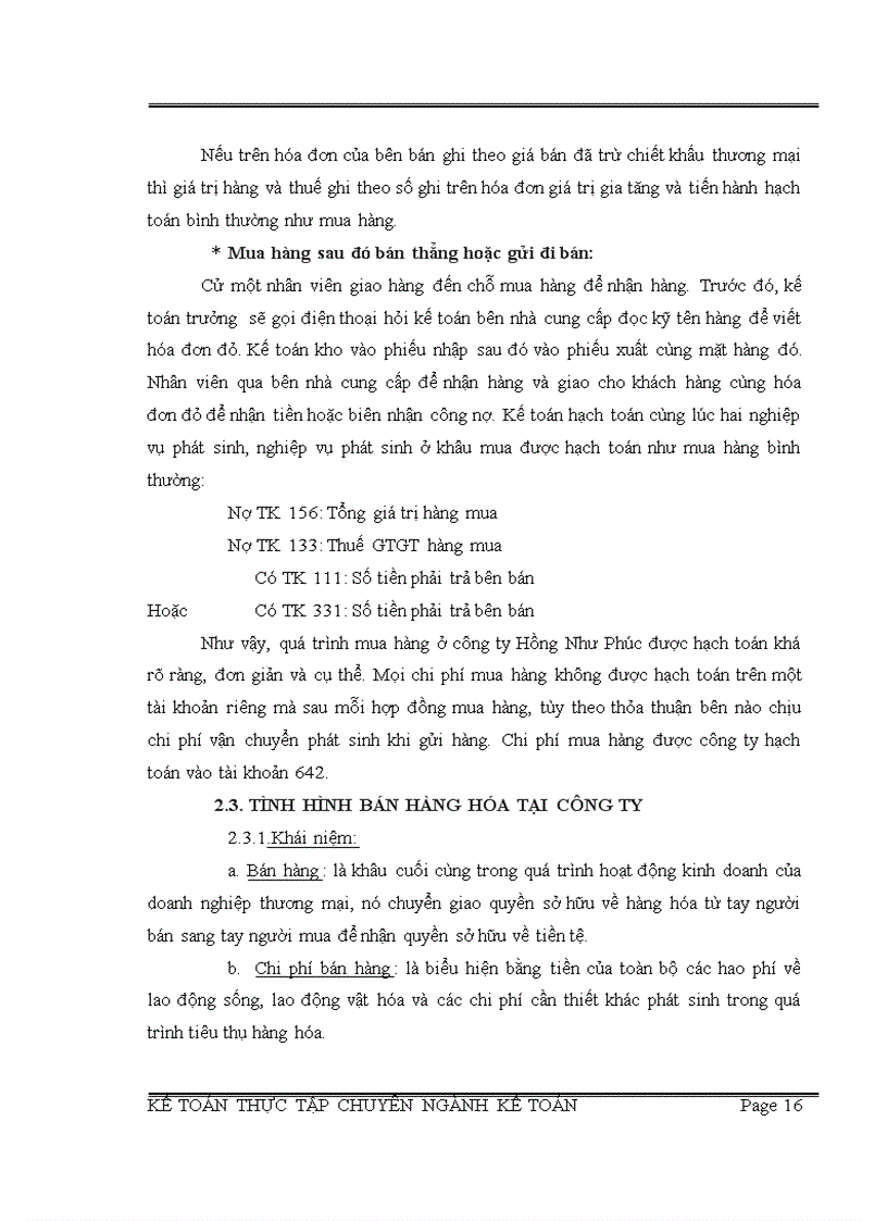 image for page Báo cáo thực tập chuyên ngành Kế Toán tại công ty TNHH TM DV Hồng Như Phúc