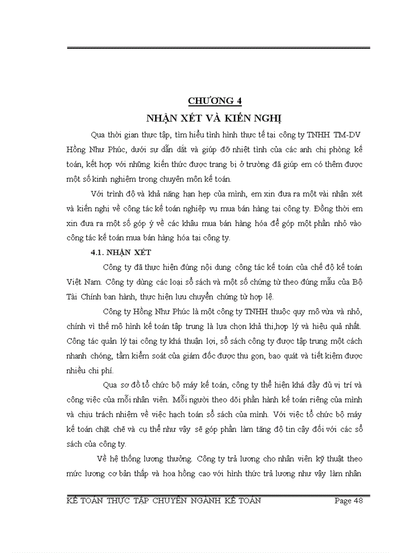 image for page Báo cáo thực tập chuyên ngành Kế Toán tại công ty TNHH TM DV Hồng Như Phúc