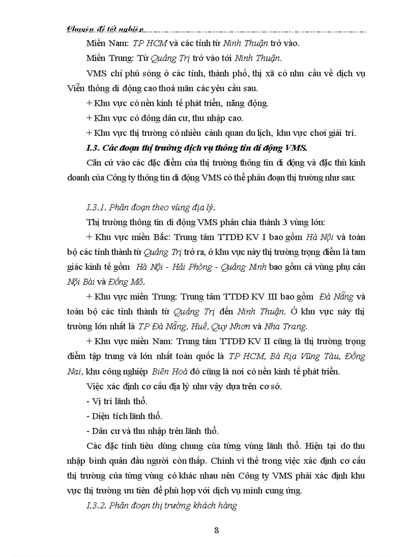 image for page Thị trường dịch vụ điện thoại Thực trạng và giải pháp hoạt động Marketing tại Công ty VMS Mobi Fone