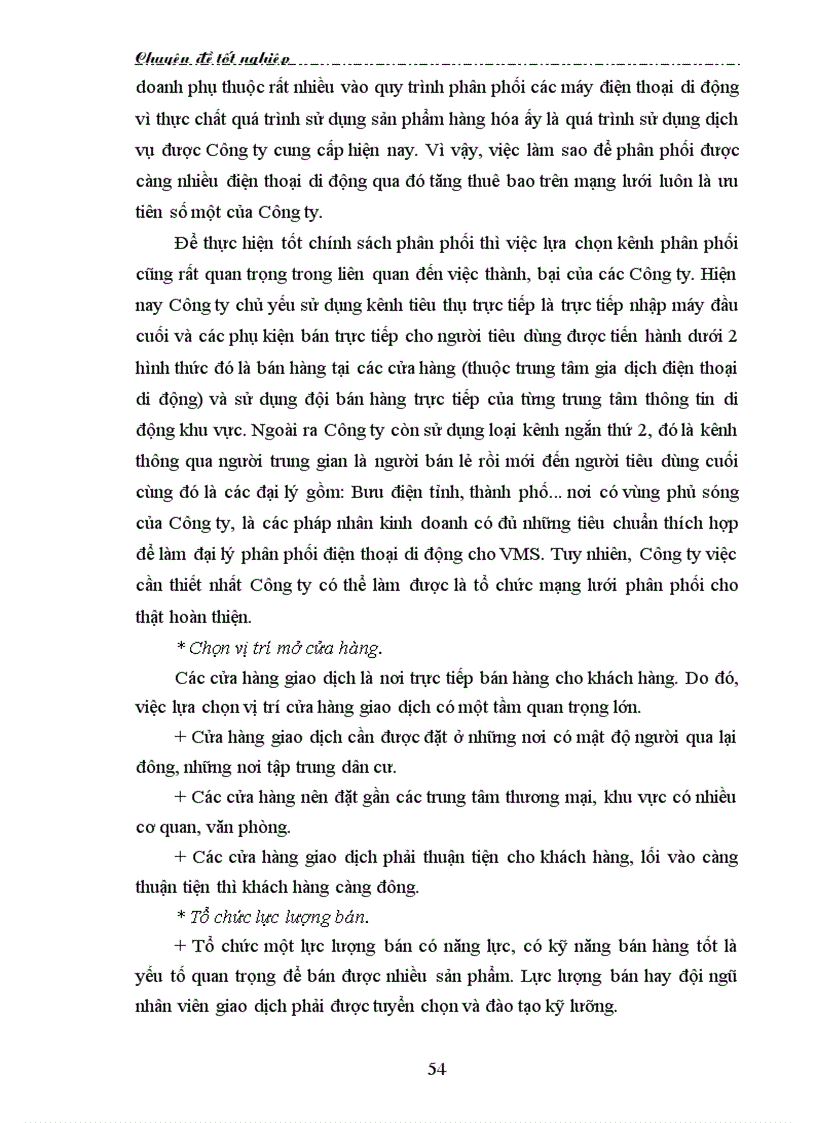 image for page Thị trường dịch vụ điện thoại Thực trạng và giải pháp hoạt động Marketing tại Công ty VMS Mobi Fone