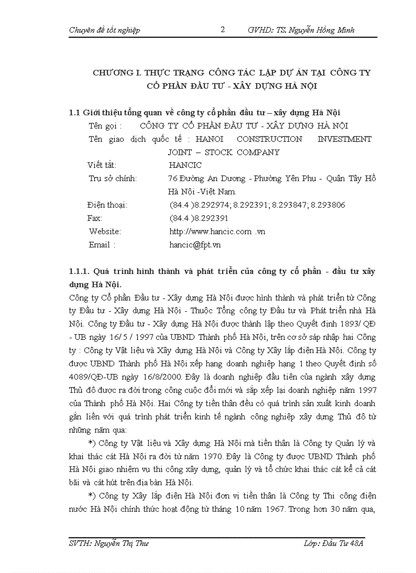 image for page Hoàn thiện công tác lập dự án đầu tư tại Công ty CP đầu tư xây dựng Hà Nội