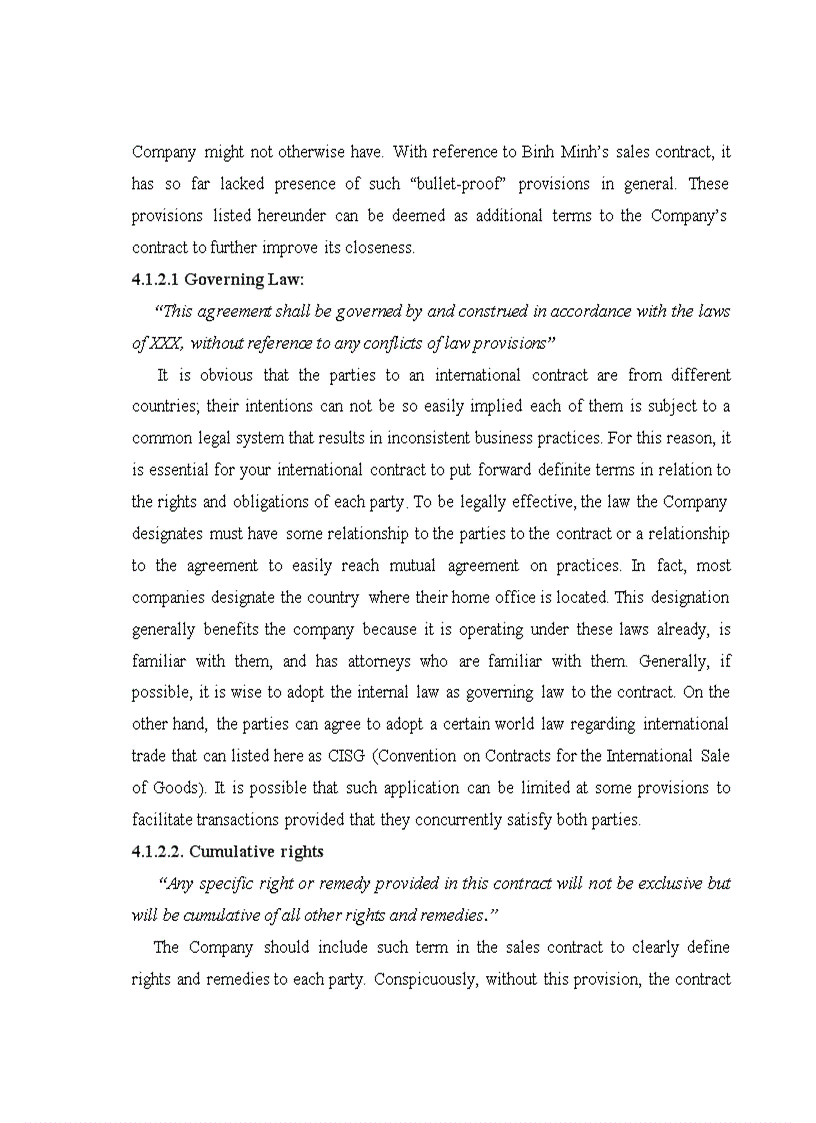 image for page The closeness of a foreign sales contract in Binh Minh Household Joint Stock Company