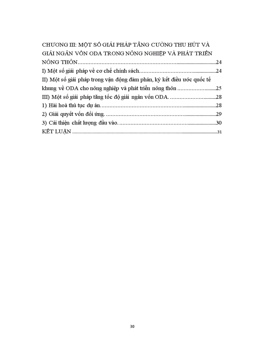 image for page Thực trạng về việc huy động và giải ngân vốn ODA trong nông nghiệp và phát triên nông thôn ở Việt Nam hiện nay lt cao học gt