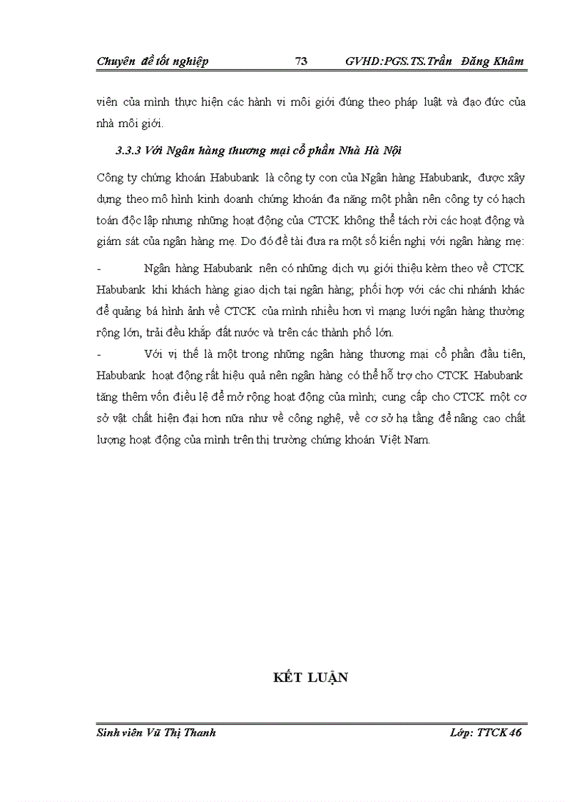 image for page Nâng cao chất lượng hoạt động môi giới tại Công ty chứng khoán Habubank