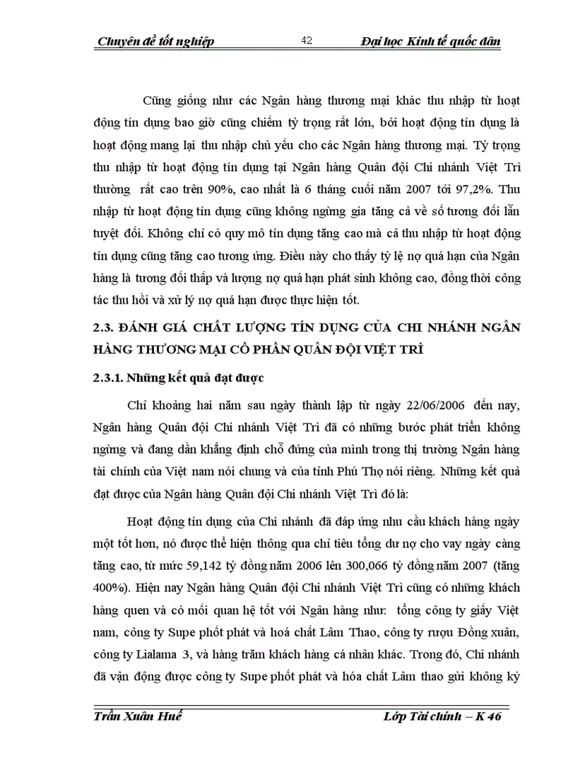 image for page Nâng cao chất lượng tín dụng tại Chi nhánh Ngân hàng TMCP Quân đội Việt Trì