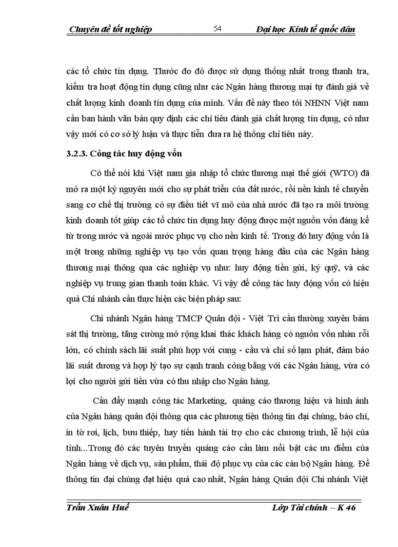 image for page Nâng cao chất lượng tín dụng tại Chi nhánh Ngân hàng TMCP Quân đội Việt Trì