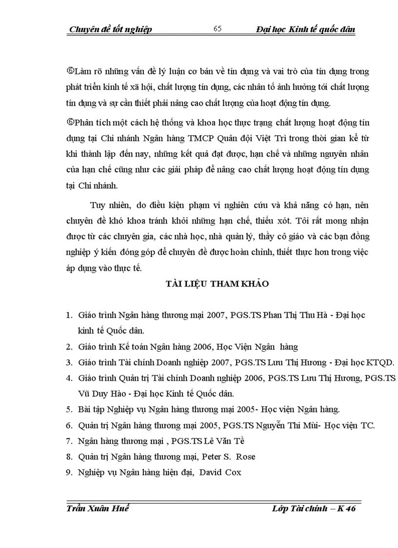 image for page Nâng cao chất lượng tín dụng tại Chi nhánh Ngân hàng TMCP Quân đội Việt Trì