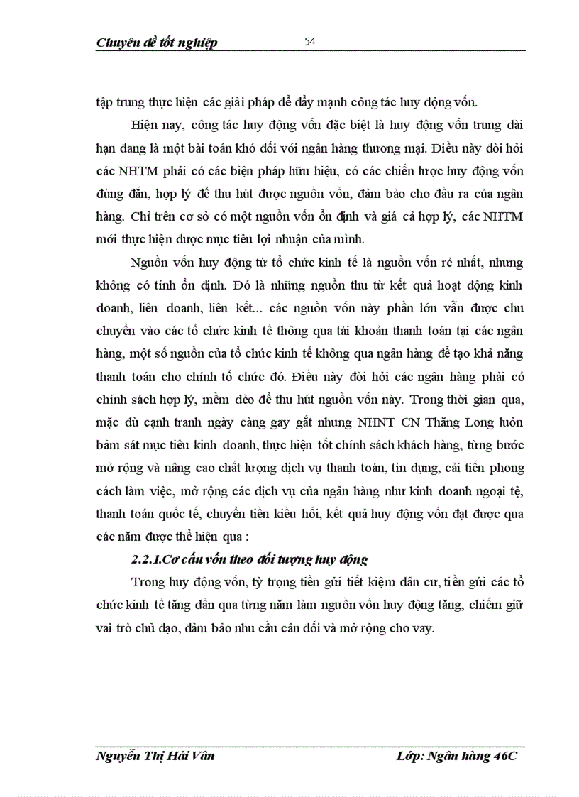 image for page Nâng cao hiệu quả huy động vốn tại Ngân hàng Ngoại Thương Chi nhánh Thăng Long